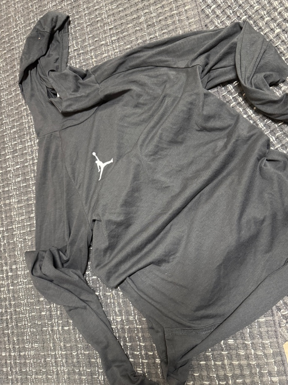 Jordan Black Hoodie with White Jumpman Logo